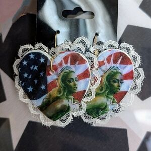 JUSTICE FOR ALL Chappell Roan custom homemade earrings